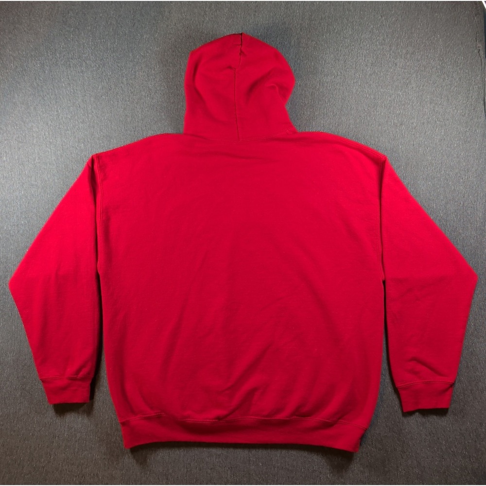 NEBRASKA Hoodie Pullover Spellout Red White DIY 2010s Football Cornhuskers GUC - Picture 3 of 7
